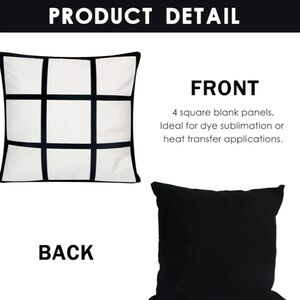 Sublimation blank White and Black Cross Pattern pillow case bundle of 4